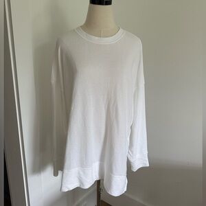 Aerie Oversized Crewneck Top - White M
